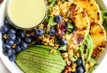 Vegan Yaji Jollof Quinoa with Charred Pineapple