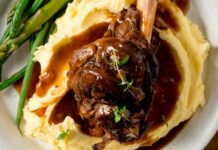 Slow-Cooked Lamb Shank Mandi with Pomegranate & Rose