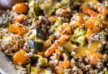 Vegan Chermoula Roasted Root Bowl with Tahini Drizzle