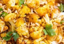 Zesty Chermoula Roasted Cauliflower Bowls with Lemon Tahini
